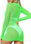 Club Dress Long Sleeve Neon