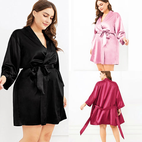 Silk Robe Plus Size