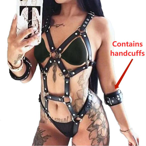 BDSM Body Bondage Leather Harness