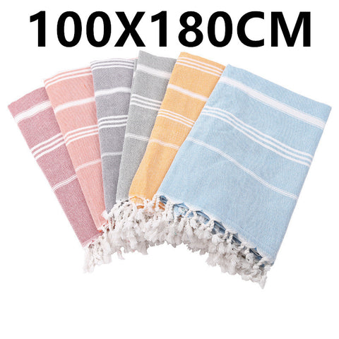 100X180cm oversized tassel cotton towel