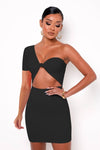 One Shoulder Cut Out Dress