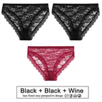 3PCS/Set Floral Lace Panties