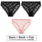 3PCS/Set Floral Lace Panties