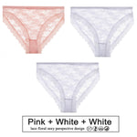 3PCS/Set Floral Lace Panties