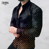 Fashion Designer Print Long Sleeve Shirt