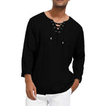 V-neck Chest With Long-sleeved Shirt