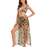 High Waist 3 Piece Bikini Set/Cover Up